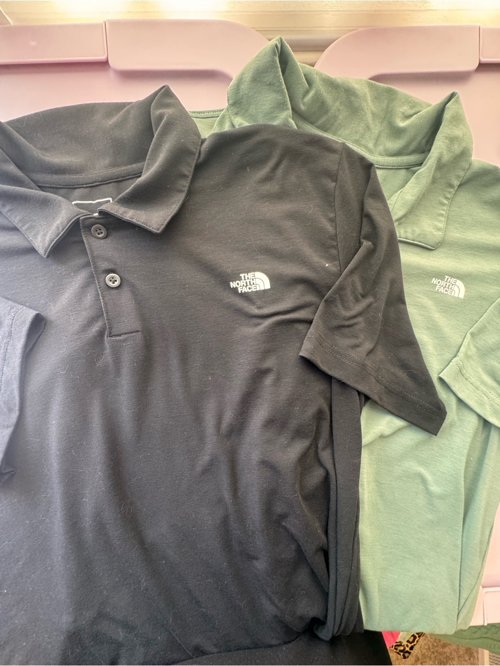 The North Face FlashDry-XD Polo Shirts Lot of 2 Black Green Small NWOT